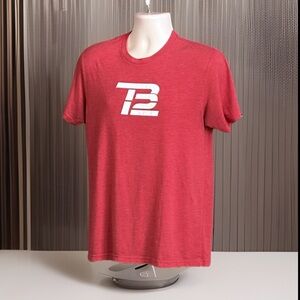 TOM BRADY TB12 LOGO HEATHERED RED NFL T-SHIRT MEN’S SIZE MEDIUM SUPER SOFT VGC